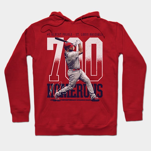 Albert Pujols St.Louis 700 Home Runs Bold Hoodie by danlintonpro